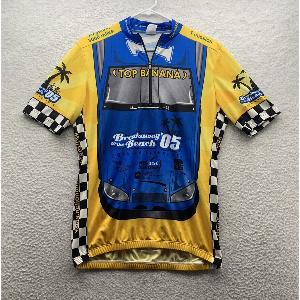 Sugoi Cycling Jersey Mens XL X-Large Top Banana Bike Breakaway To The Beach 05‎